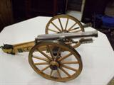 Working model cannon. Made in Spain. Dimensions 28" long, 13" wide,
11 1/2" tall.