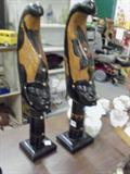 African carved head pieces