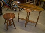 SEVERAL GREAT TABLES AND STOOLS