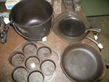 LOTS OF CAST IRON. LODGE, GRISWOLD, AND WAGNER