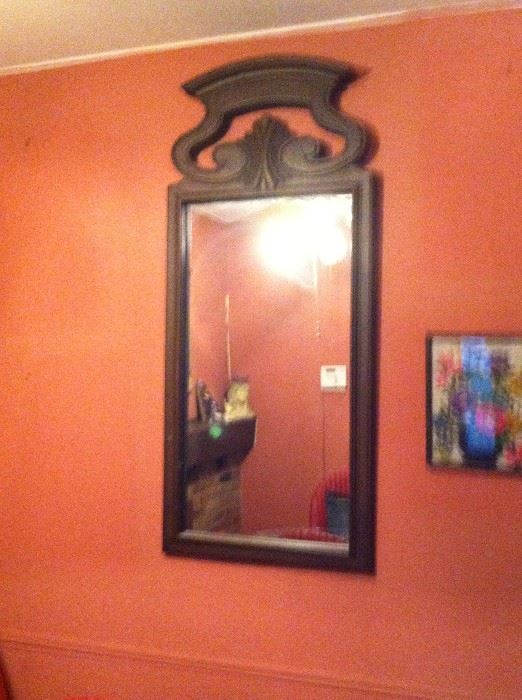 Antique Wooden Large Mirror 