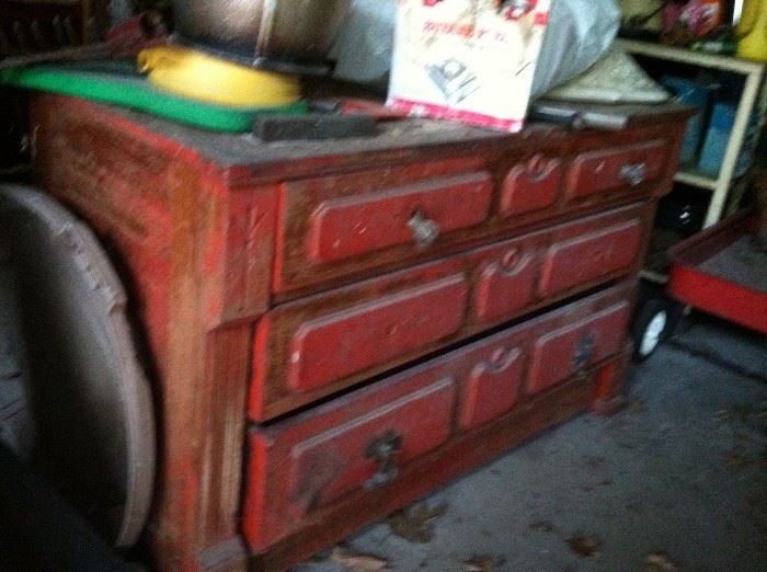 Antique  Chest of Drawers with original hardware. A great find.
