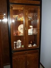 beautiful lighted display chabinet one of the three pieces