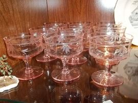 pink vintage dessert cups