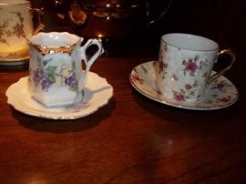 demitasse cup and saucers