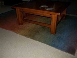 cascading color area rug