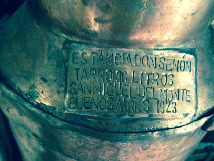 Buenos Aires 1923 copper milk jug