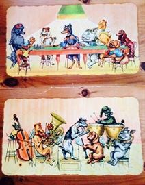 paper dogs theme trays