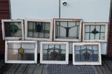 Stained glass windows large assortment.Some sets.