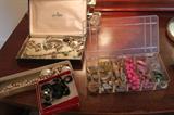Many pieces of costume jewelry.