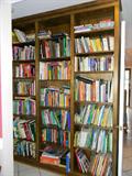 loads of books in English, French, German, and Russian, including some text books and books for children (this bookcase is not for sale - it is built in)