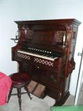 antique organ with stool