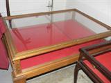 table top display cabinet with hinged top