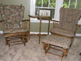 2 sliding rockers (one with sliding footstool)