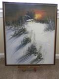 oil painting - rural winter scene by Yoon