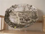 Large platter of a hunt scene.