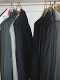 Many men's suits in great condition and of very good quality, some from Italy.