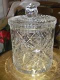 beautiful glass jar with lid