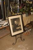 easel and print of George Washington