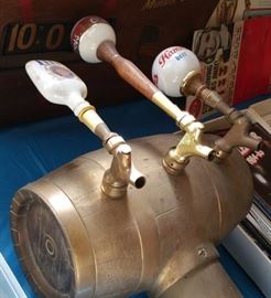 Large beer barrel brass 3-line beer tap