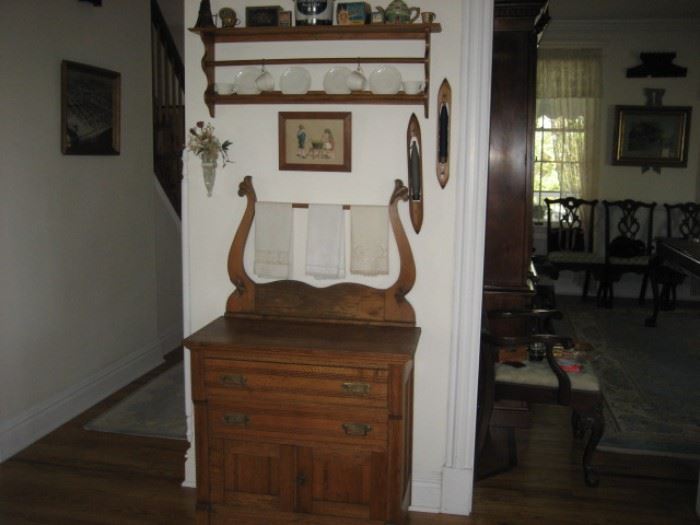 Oak Washstand with Towel Bar (Key East from the Avon Inn)