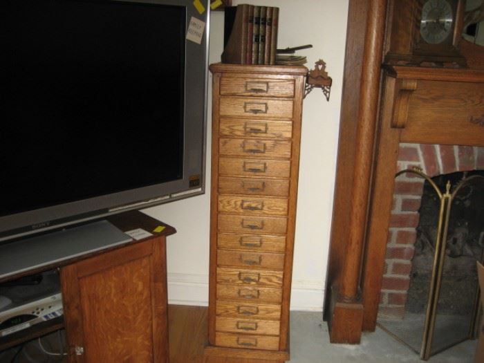 Oak Filing Chest with 15 Drawers