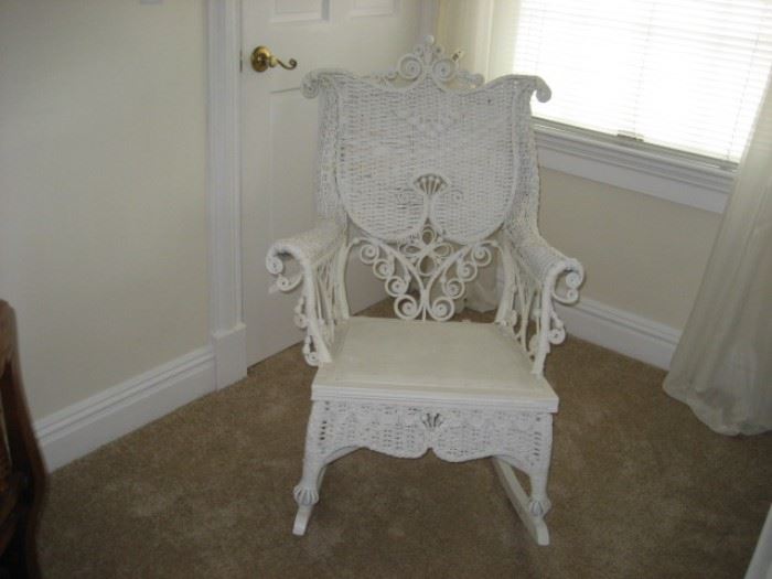 Victorian Style Wicker Rocker