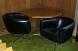 Thayer Coggin barrel chairs designed by Milo Baughman