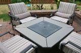 Patio set with table/fire pit