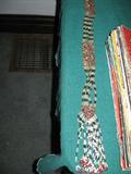 Glass seed beaded Native American lanyard