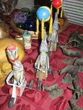 Tin wind-up elephants riding bikes and balancing balls