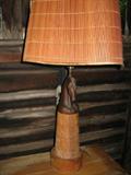 2 ranch oak lamps