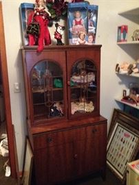 China cabinet Shirley Temple Dolls