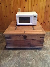 MICROWAVE AND STORAGE TABLE