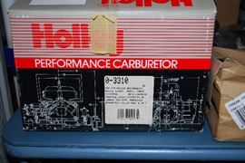 Used Holley 750 CFM Carburetor - 4160 Series - Vacuum Secondaries, Square Flange, Manual Choke, 1 11/16" Throttle Bodies. STAMPED: "List 3310-2  D124" 