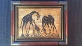  rad3B2CC0483 CT Giraffes Wood Block Print On Paper CTA 015 profile