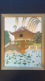  radF976C0405 CT Asian Tree House Painting On Fabric CTA 007 profile