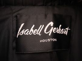 Lable inside Mink Coats Isabell Gerhart Houston