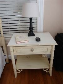 White Bamboo style Night Stand