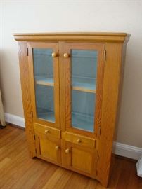 Child Size Custom made Cabinet.  Made in 1954 by Esler Crosson.  His son Joe Crosson was a famous Alaskan Bush Pilot