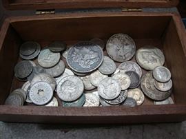 Coins not yet sorted.  Will not be kept on site