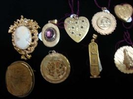 Lava Stone Cameo, Some gold Charms