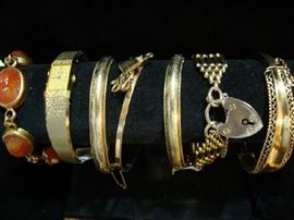 Bracelets, some gold