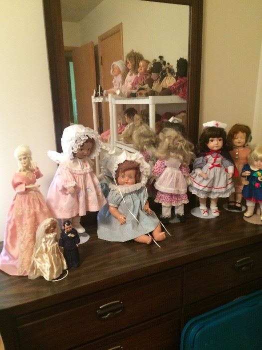 large doll collection