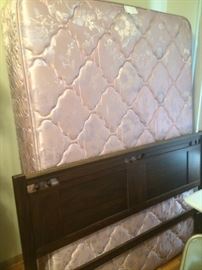 double bed with headboard and frame