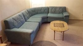 Coffee table with checker board