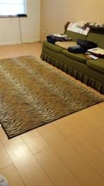 Rug and sofa