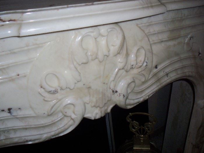 close up of the fireplace