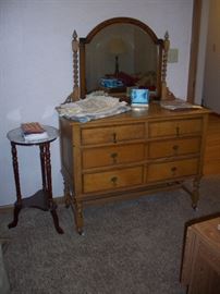 another antique dresser, marble top stand