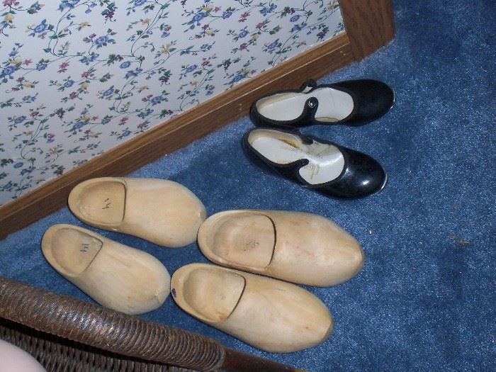 tap shoes and wood shoes